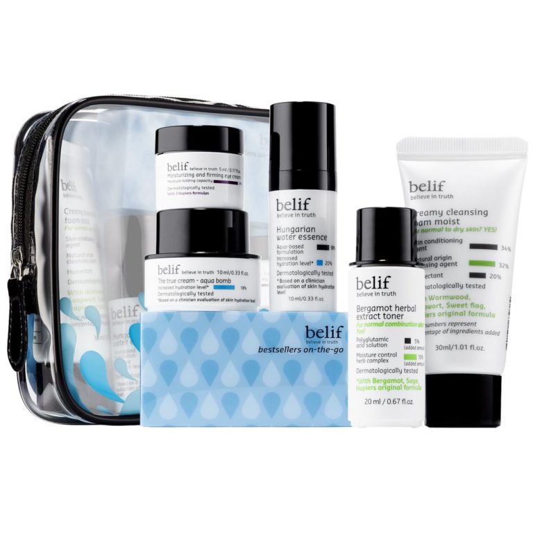 Набор для ухода за лицом для путешествий Belif Bestsellers on the go travel kit